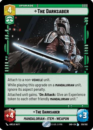 The Darksaber (126/262) - Shadows of the Galaxy - Premium Star Wars: Unlimited Single from Shadows of the Galaxy - Just $4.31! Shop now at Game Crave Tournament Store