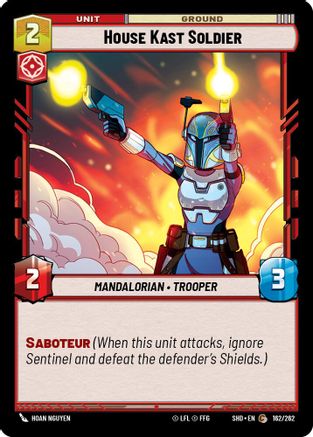 House Kast Soldier (162/262) - Shadows of the Galaxy Foil - Premium Star Wars: Unlimited Single from Shadows of the Galaxy - Just $0.08! Shop now at Game Crave Tournament Store