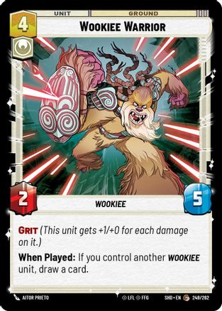 Wookiee Warrior (249/262) - Shadows of the Galaxy Foil - Premium Star Wars: Unlimited Single from Shadows of the Galaxy - Just $0.08! Shop now at Game Crave Tournament Store