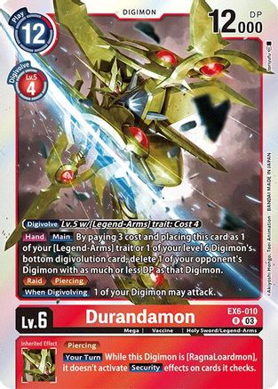 Durandamon (EX6-010) - Infernal Ascension Foil - Premium Digimon Single from Bandai - Just $0.39! Shop now at Game Crave Tournament Store