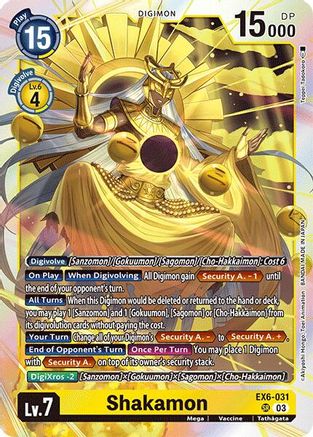 Shakamon (EX6-031) - Infernal Ascension Foil - Premium Digimon Single from Bandai - Just $1.35! Shop now at Game Crave Tournament Store
