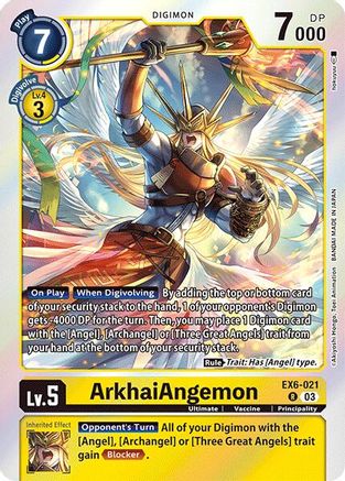 ArkhaiAngemon (EX6-021) - Infernal Ascension Foil - Premium Digimon Single from Bandai - Just $0.25! Shop now at Game Crave Tournament Store