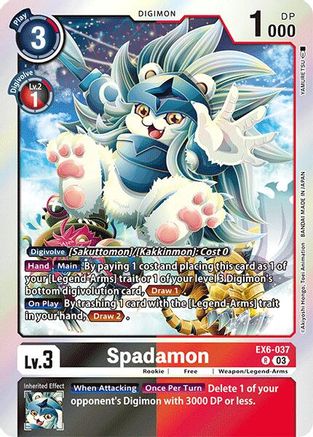 Spadamon (EX6-037) - Infernal Ascension Foil - Premium Digimon Single from Bandai - Just $0.33! Shop now at Game Crave Tournament Store