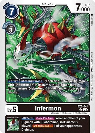 Infermon (EX6-041) - Infernal Ascension - Premium Digimon Single from Bandai - Just $0.68! Shop now at Game Crave Tournament Store