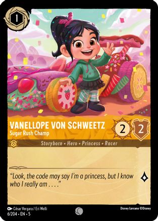 Vanellope von Schweetz - Sugar Rush Champ (6/204) - Shimmering Skies - Premium Lorcana Single from Shimmering Skies - Just $0.25! Shop now at Game Crave Tournament Store