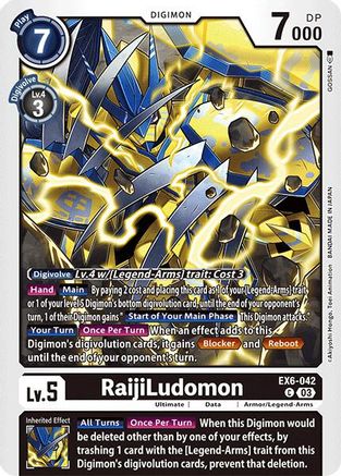 RaijiLudomon (EX6-042) - Infernal Ascension - Premium Digimon Single from Bandai - Just $0.25! Shop now at Game Crave Tournament Store