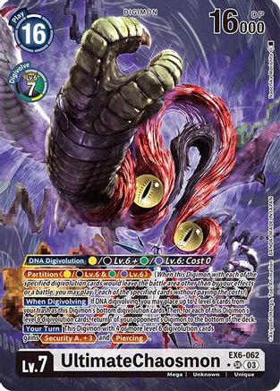 UltimateChaosmon (Alternate Art) (EX6-062) - Infernal Ascension Foil - Premium Digimon Single from Bandai - Just $9.74! Shop now at Game Crave Tournament Store