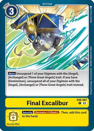 Final Excalibur (EX6-067) - Infernal Ascension - Premium Digimon Single from Bandai - Just $0.25! Shop now at Game Crave Tournament Store