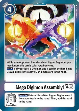 Mega Digimon Assembly! (EX6-072) - Infernal Ascension Foil - Premium Digimon Single from Bandai - Just $1.77! Shop now at Game Crave Tournament Store
