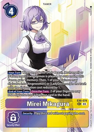 Mirei Mikagura (EX6-074) - Infernal Ascension Foil - Premium Digimon Single from Bandai - Just $68.04! Shop now at Game Crave Tournament Store