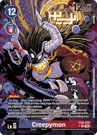 Creepymon (Alternate Art) (EX6-058) - Infernal Ascension Foil - Premium Digimon Single from Bandai - Just $14.50! Shop now at Game Crave Tournament Store
