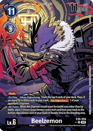 Beelzemon (Alternate Art) (EX6-056) - Infernal Ascension Foil - Premium Digimon Single from Bandai - Just $47.80! Shop now at Game Crave Tournament Store