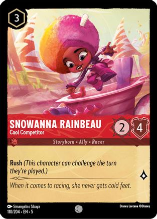 Snowanna Rainbeau - Cool Competitor (110/204) - Shimmering Skies - Premium Lorcana Single from Shimmering Skies - Just $0.25! Shop now at Game Crave Tournament Store