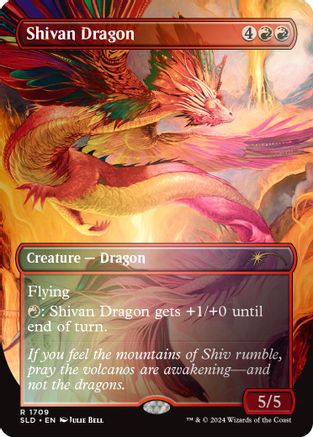 Shivan Dragon (Rainbow Foil) (SLD-1709) - Secret Lair Drop Series Foil - Premium MTG Single from Wizards of the Coast - Just $0.67! Shop now at Game Crave Tournament Store