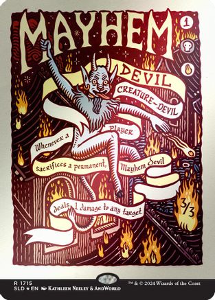 Mayhem Devil (Rainbow Foil) (SLD-1715) - Secret Lair Drop Series Foil - Premium MTG Single from Wizards of the Coast - Just $4.52! Shop now at Game Crave Tournament Store