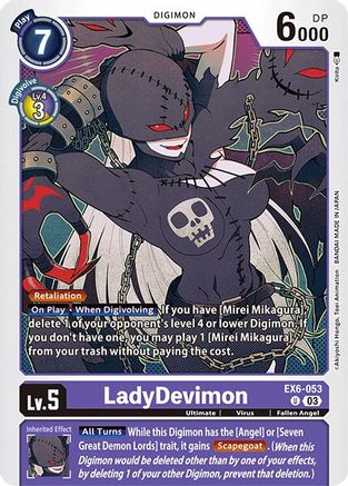 LadyDevimon (Ex6-053) - Infernal Ascension - Premium Digimon Single from Bandai - Just $0.80! Shop now at Game Crave Tournament Store