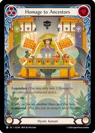 Homage to Ancestors // Inner Chi - LGS283 (LGS283) - Flesh and Blood: Promo Cards Rainbow Foil