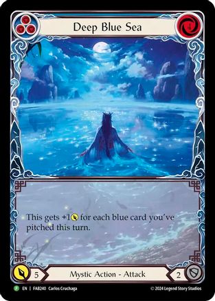Deep Blue Sea - FAB240 (FAB240) - Flesh and Blood: Promo Cards Rainbow Foil
