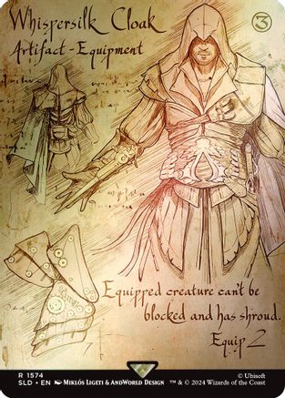 Whispersilk Cloak (Rainbow Foil) (SLD-1574) - Secret Lair Drop Series Foil - Premium MTG Single from Wizards of the Coast - Just $3.67! Shop now at Game Crave Tournament Store