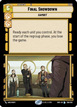 Final Showdown (208/262) - Shadows of the Galaxy - Premium Star Wars: Unlimited Single from Shadows of the Galaxy - Just $0.19! Shop now at Game Crave Tournament Store