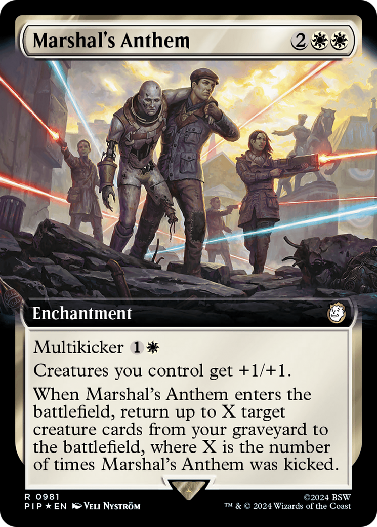 Marshal's Anthem (PIP-981) - Fallout - Premium MTG Single from Wizards of the Coast - Just $0.66! Shop now at Game Crave Tournament Store