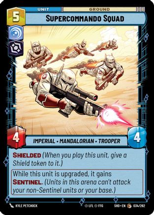 Supercommando Squad (034/262) - Shadows of the Galaxy Foil - Premium Star Wars: Unlimited Single from Shadows of the Galaxy - Just $0.08! Shop now at Game Crave Tournament Store