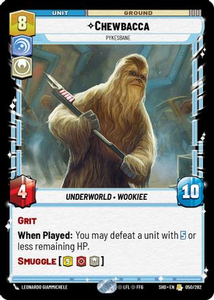 Chewbacca - Pykesbane (050/262) - Shadows of the Galaxy Foil - Premium Star Wars: Unlimited Single from Shadows of the Galaxy - Just $0.31! Shop now at Game Crave Tournament Store