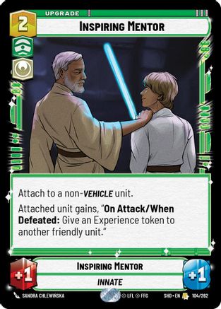 Inspiring Mentor (104/262) - Shadows of the Galaxy - Premium Star Wars: Unlimited Single from Shadows of the Galaxy - Just $0.08! Shop now at Game Crave Tournament Store