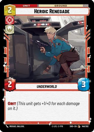 Heroic Renegade (146/262) - Shadows of the Galaxy - Premium Star Wars: Unlimited Single from Shadows of the Galaxy - Just $0.08! Shop now at Game Crave Tournament Store