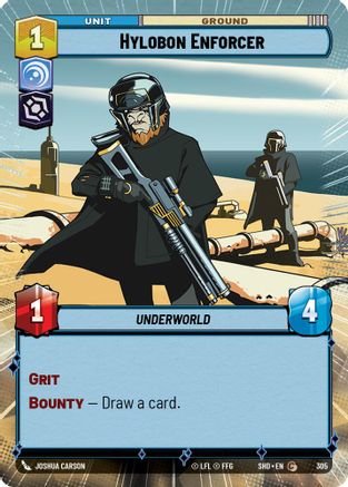 Hylobon Enforcer (Hyperspace) (305) - Shadows of the Galaxy - Premium Star Wars: Unlimited Single from Shadows of the Galaxy - Just $0.10! Shop now at Game Crave Tournament Store