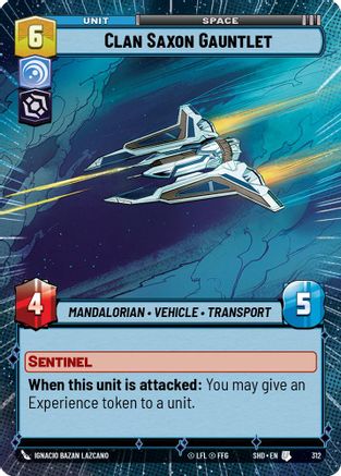 Clan Saxon Gauntlet (Hyperspace) (312) - Shadows of the Galaxy - Premium Star Wars: Unlimited Single from Shadows of the Galaxy - Just $0.20! Shop now at Game Crave Tournament Store