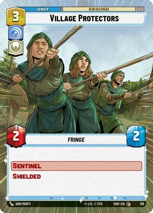 Village Protectors (Hyperspace) (319) - Shadows of the Galaxy - Premium Star Wars: Unlimited Single from Shadows of the Galaxy - Just $0.43! Shop now at Game Crave Tournament Store