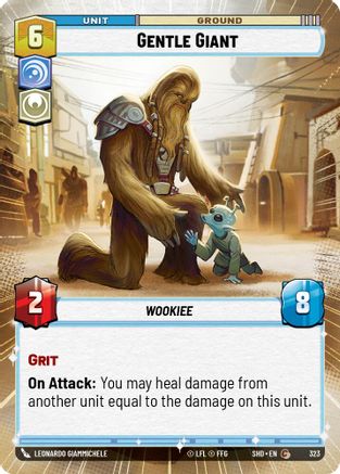 Gentle Giant (Hyperspace) (323) - Shadows of the Galaxy Foil - Premium Star Wars: Unlimited Single from Shadows of the Galaxy - Just $0.08! Shop now at Game Crave Tournament Store