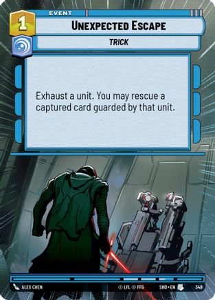 Unexpected Escape (Hyperspace) (349) - Shadows of the Galaxy - Premium Star Wars: Unlimited Single from Shadows of the Galaxy - Just $0.08! Shop now at Game Crave Tournament Store