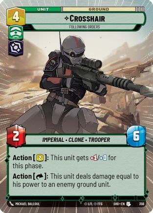 Crosshair - Following Orders (Hyperspace) (356) - Shadows of the Galaxy Foil - Premium Star Wars: Unlimited Single from Shadows of the Galaxy - Just $0.71! Shop now at Game Crave Tournament Store