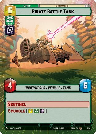 Pirate Battle Tank (Hyperspace) (358) - Shadows of the Galaxy Foil - Premium Star Wars: Unlimited Single from Shadows of the Galaxy - Just $0.08! Shop now at Game Crave Tournament Store