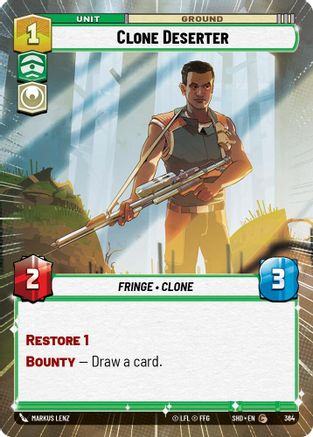 Clone Deserter (Hyperspace) (364) - Shadows of the Galaxy Foil - Premium Star Wars: Unlimited Single from Shadows of the Galaxy - Just $0.08! Shop now at Game Crave Tournament Store