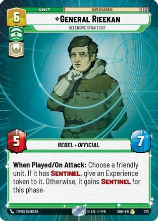 General Rieekan - Defensive Strategist (Hyperspace) (372) - Shadows of the Galaxy Foil - Premium Star Wars: Unlimited Single from Shadows of the Galaxy - Just $1.19! Shop now at Game Crave Tournament Store