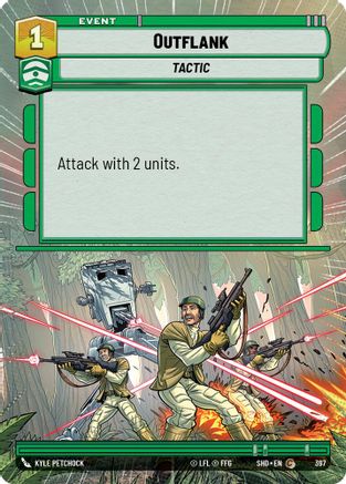 Outflank (Hyperspace) (397) - Shadows of the Galaxy Foil - Premium Star Wars: Unlimited Single from Shadows of the Galaxy - Just $0.08! Shop now at Game Crave Tournament Store