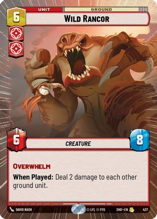Wild Rancor (Hyperspace) (427) - Shadows of the Galaxy - Premium Star Wars: Unlimited Single from Shadows of the Galaxy - Just $0.49! Shop now at Game Crave Tournament Store