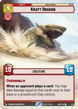 Krayt Dragon (Hyperspace) (441) - Shadows of the Galaxy Foil - Premium Star Wars: Unlimited Single from Shadows of the Galaxy - Just $11.24! Shop now at Game Crave Tournament Store