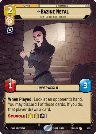 Bazine Natal - Spy for the First Order (Hyperspace) (453) - Shadows of the Galaxy - Premium Star Wars: Unlimited Single from Shadows of the Galaxy - Just $3.20! Shop now at Game Crave Tournament Store