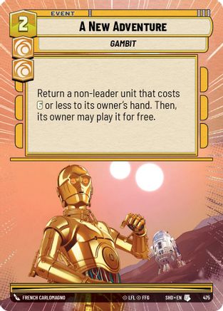 A New Adventure (Hyperspace) (475) - Shadows of the Galaxy - Premium Star Wars: Unlimited Single from Shadows of the Galaxy - Just $0.30! Shop now at Game Crave Tournament Store