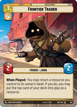 Frontier Trader (Hyperspace) (482) - Shadows of the Galaxy Foil - Premium Star Wars: Unlimited Single from Shadows of the Galaxy - Just $0.10! Shop now at Game Crave Tournament Store