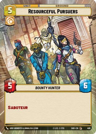 Resourceful Pursuers (Hyperspace) (486) - Shadows of the Galaxy Foil - Premium Star Wars: Unlimited Single from Shadows of the Galaxy - Just $0.08! Shop now at Game Crave Tournament Store