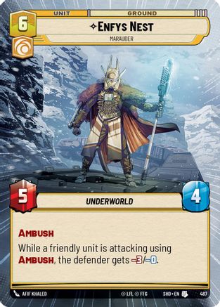Enfys Nest - Marauder (Hyperspace) (487) - Shadows of the Galaxy Foil - Premium Star Wars: Unlimited Single from Shadows of the Galaxy - Just $0.61! Shop now at Game Crave Tournament Store