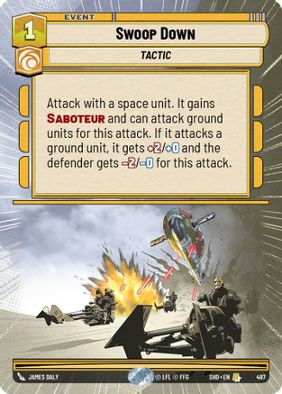Swoop Down (Hyperspace) (497) - Shadows of the Galaxy - Premium Star Wars: Unlimited Single from Shadows of the Galaxy - Just $1.04! Shop now at Game Crave Tournament Store