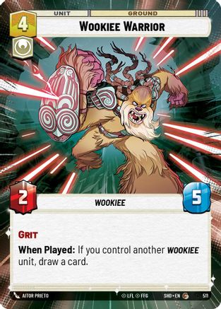 Wookiee Warrior (Hyperspace) (511) - Shadows of the Galaxy Foil - Premium Star Wars: Unlimited Single from Shadows of the Galaxy - Just $0.13! Shop now at Game Crave Tournament Store