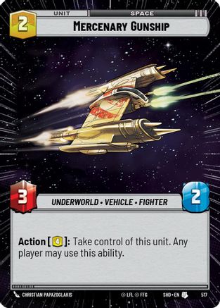 Mercenary Gunship (Hyperspace) (517) - Shadows of the Galaxy - Premium Star Wars: Unlimited Single from Shadows of the Galaxy - Just $0.35! Shop now at Game Crave Tournament Store