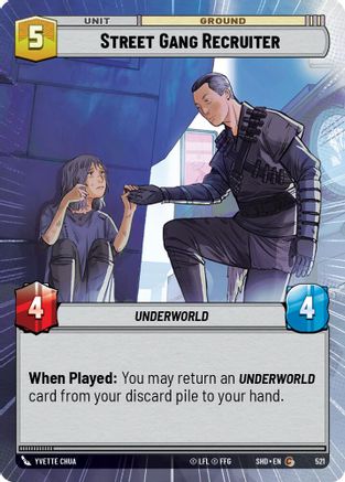 Street Gang Recruiter (Hyperspace) (521) - Shadows of the Galaxy Foil - Premium Star Wars: Unlimited Single from Shadows of the Galaxy - Just $0.08! Shop now at Game Crave Tournament Store